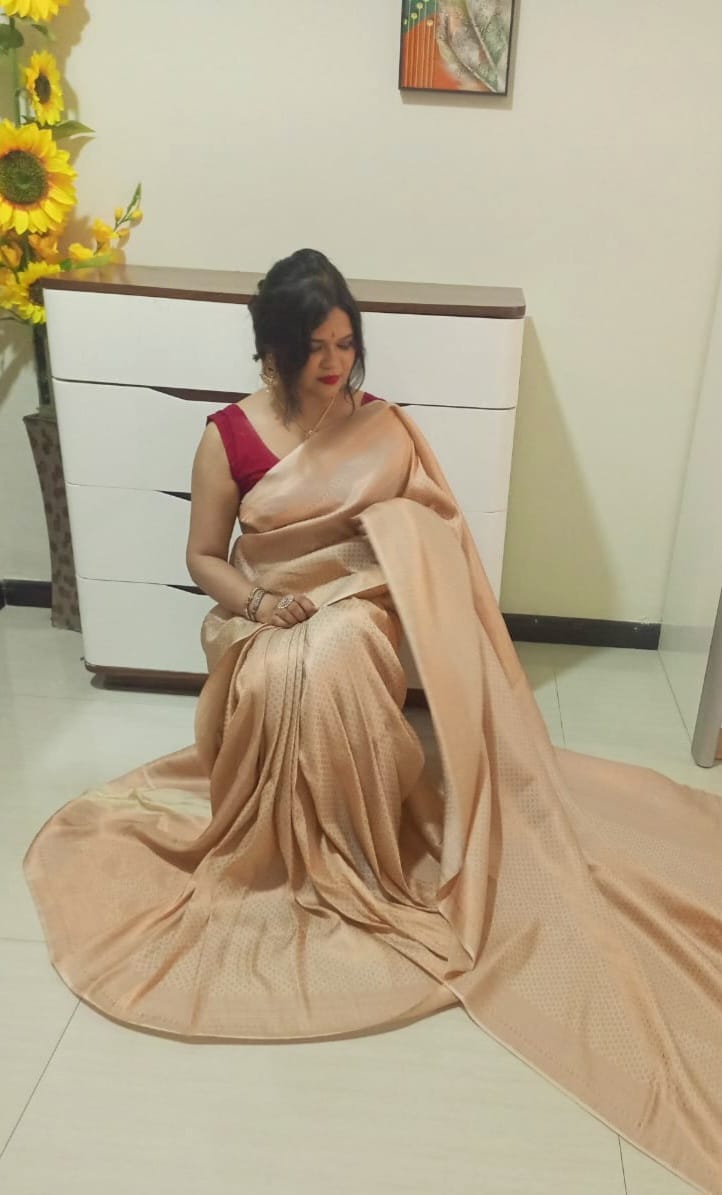 Chennai silk saree - Peach