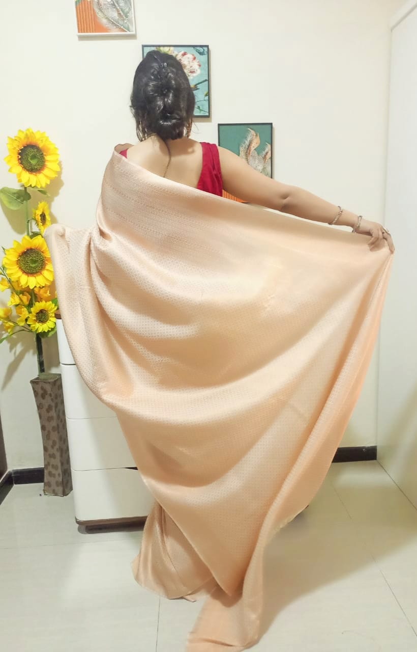 Chennai silk saree - Peach