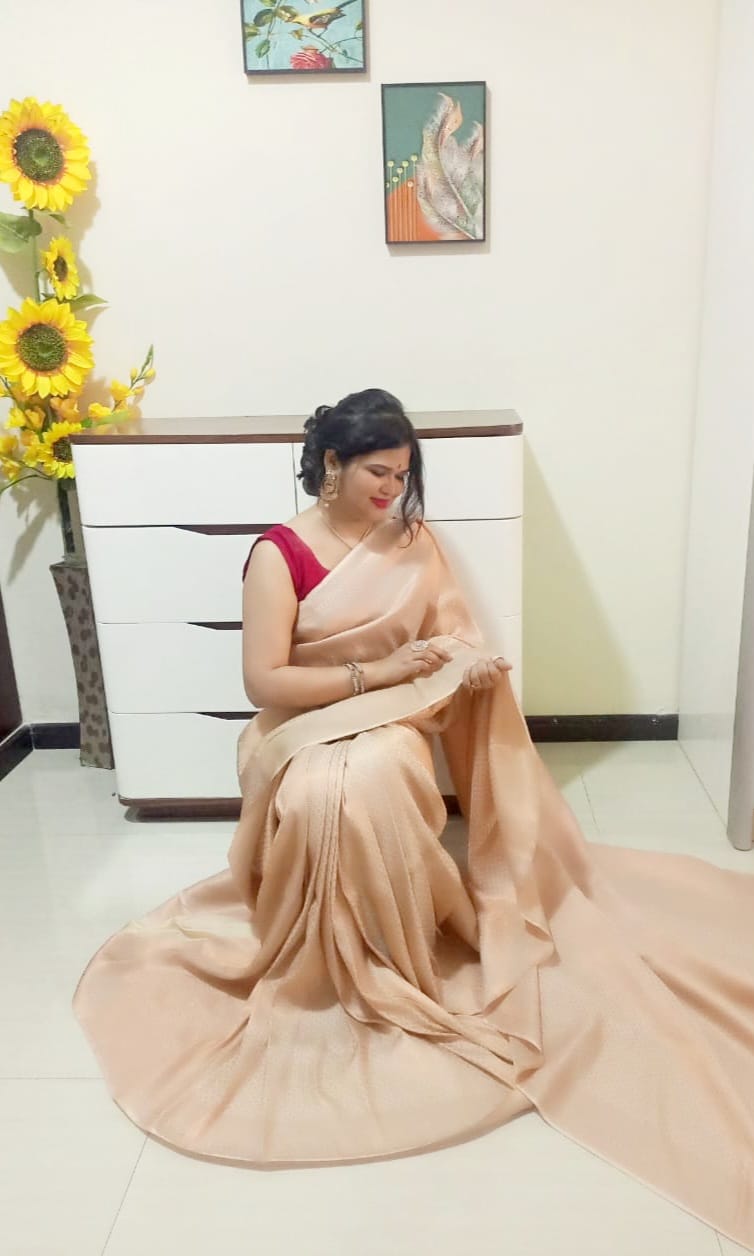 Chennai silk saree - Peach