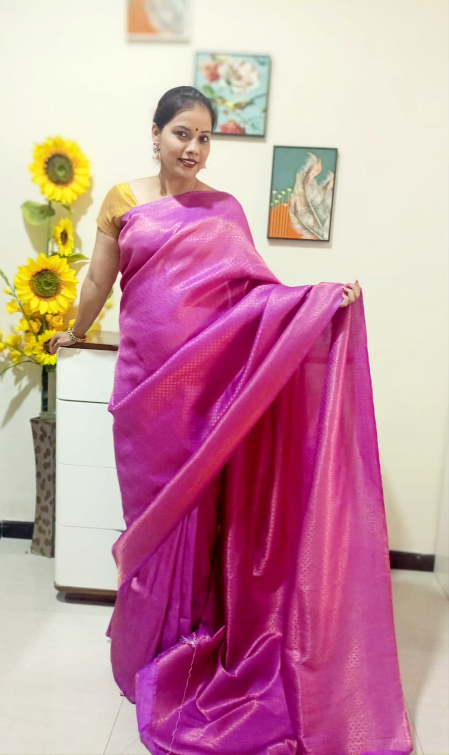 PINK Chennai silk saree