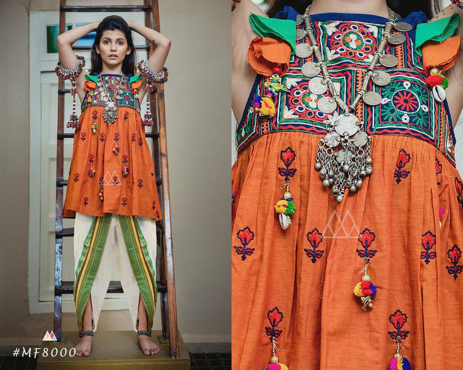 PRINTED MULTICOLOR DESIGNER KEDIA WITH A HARMONY OF COLORS AND MATCHING TULIP PANTS