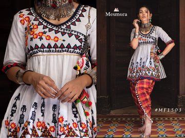 PRINTED MULTICOLOR DESIGNER KEDIA WITH A HARMONY OF COLORS AND MATCHING TULIP PANTS