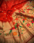 Pure silk Paithani Weaving with Half Half Concept