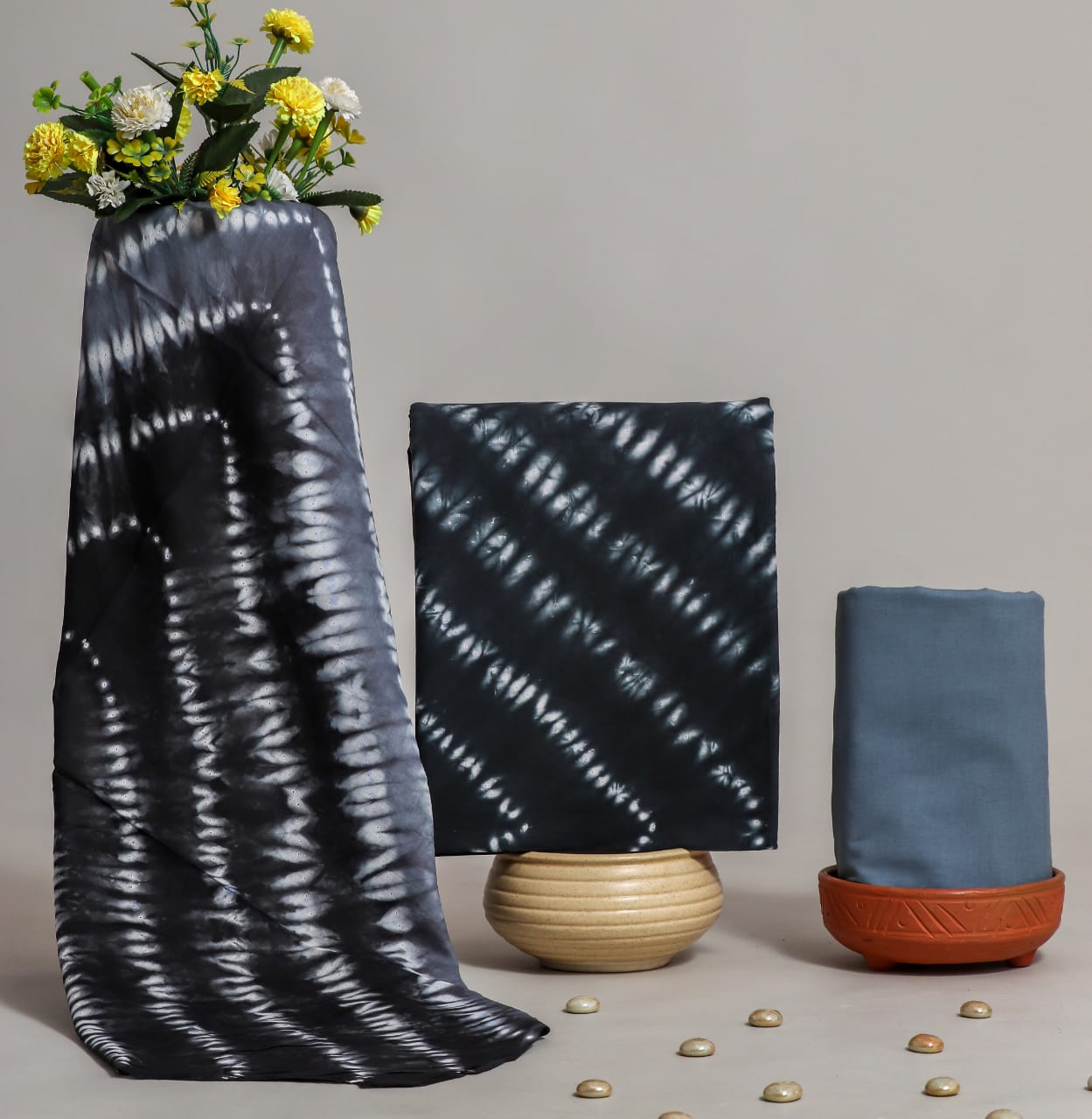 Pure cotton hand block printed suits with Cotton Dupatta