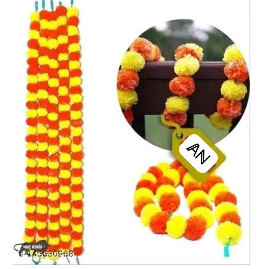 Artificial marigold flower string