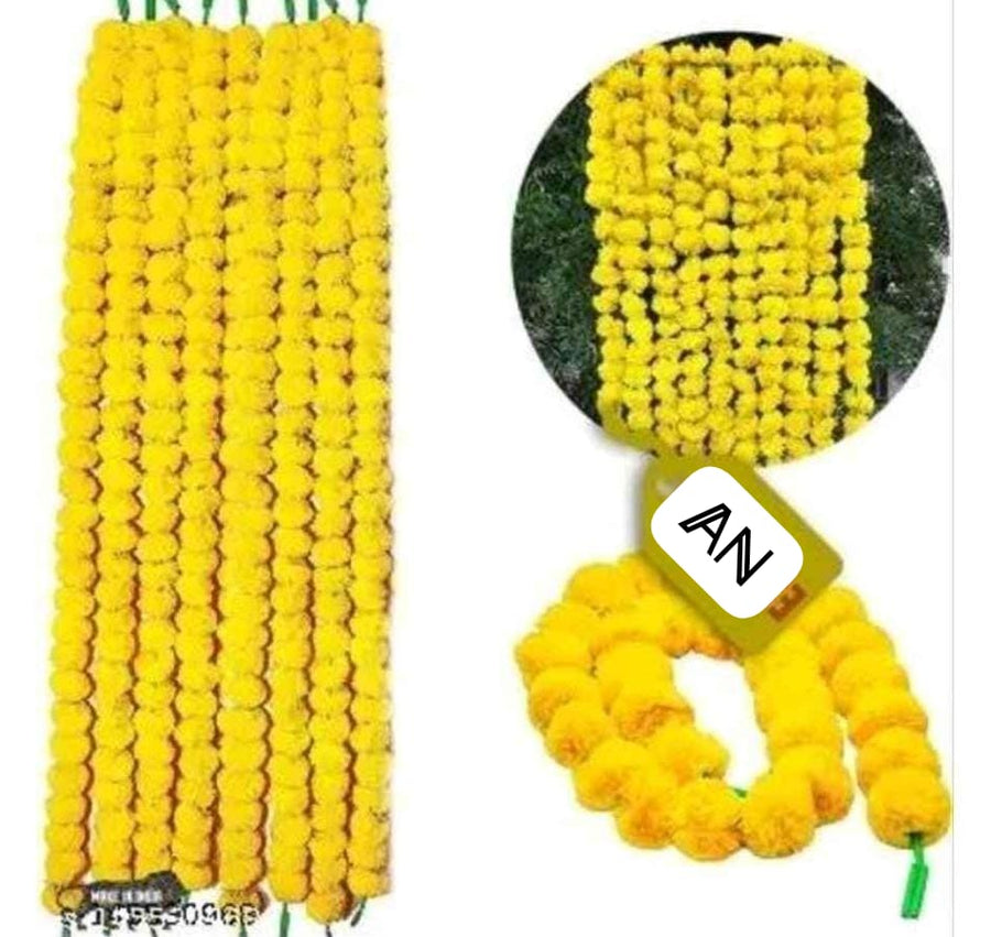 Artificial marigold flower string