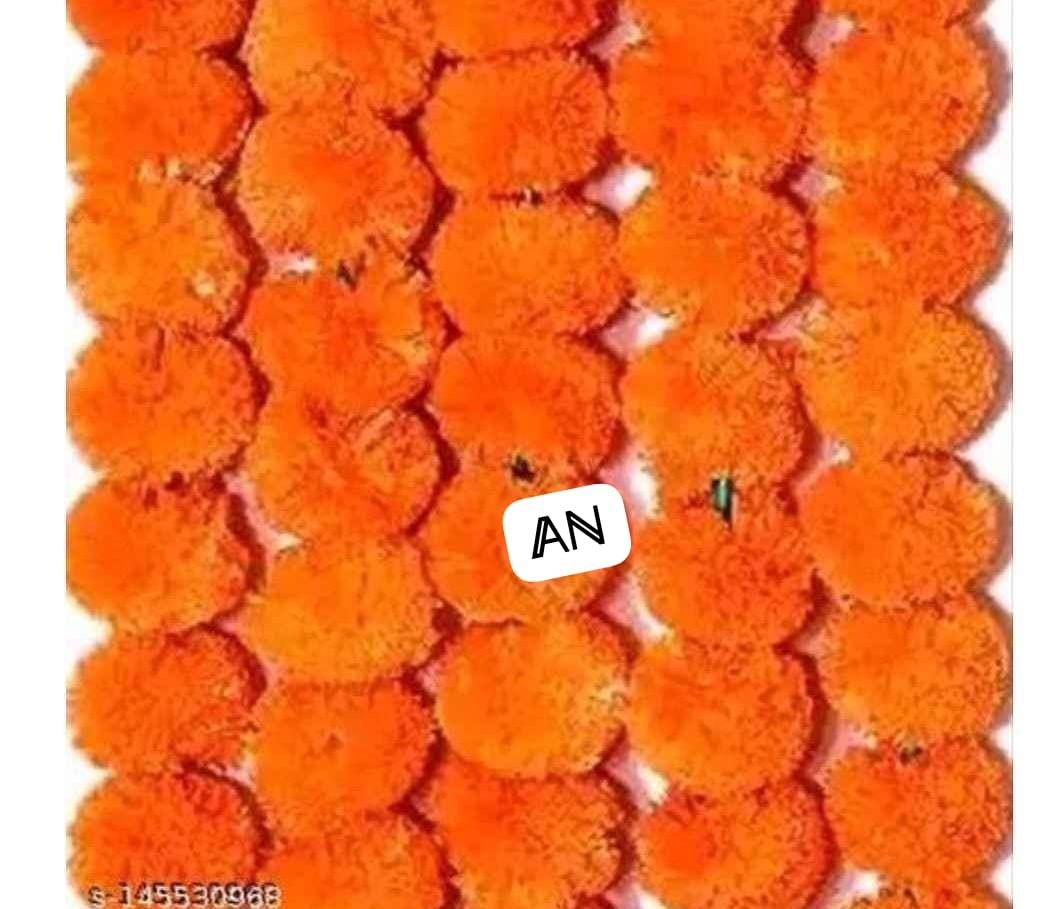 Artificial marigold flower string