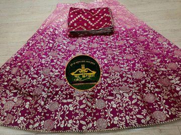 Pure  Banarasi Dola silk lehenga