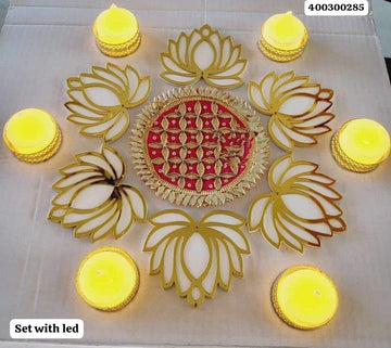 Wooden Rangoli with led lights