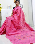 Kantha work saree