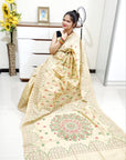 Kantha work saree