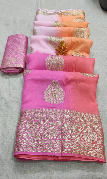 Pure Georgette Zari Saree