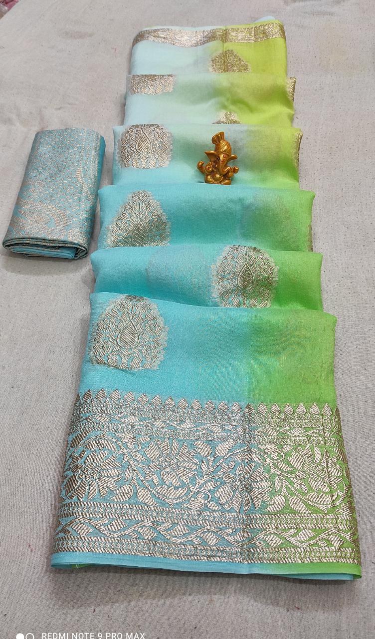 Pure Georgette Zari Saree