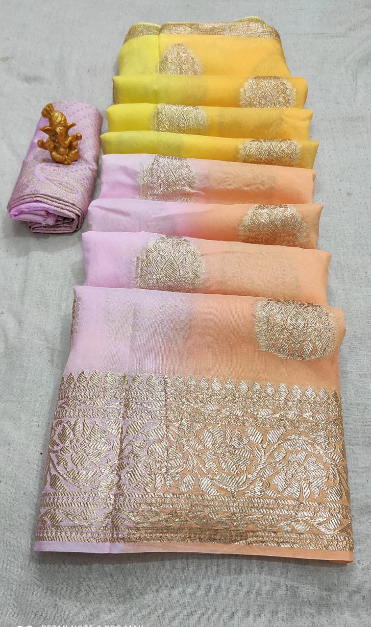 Pure Georgette Zari Saree