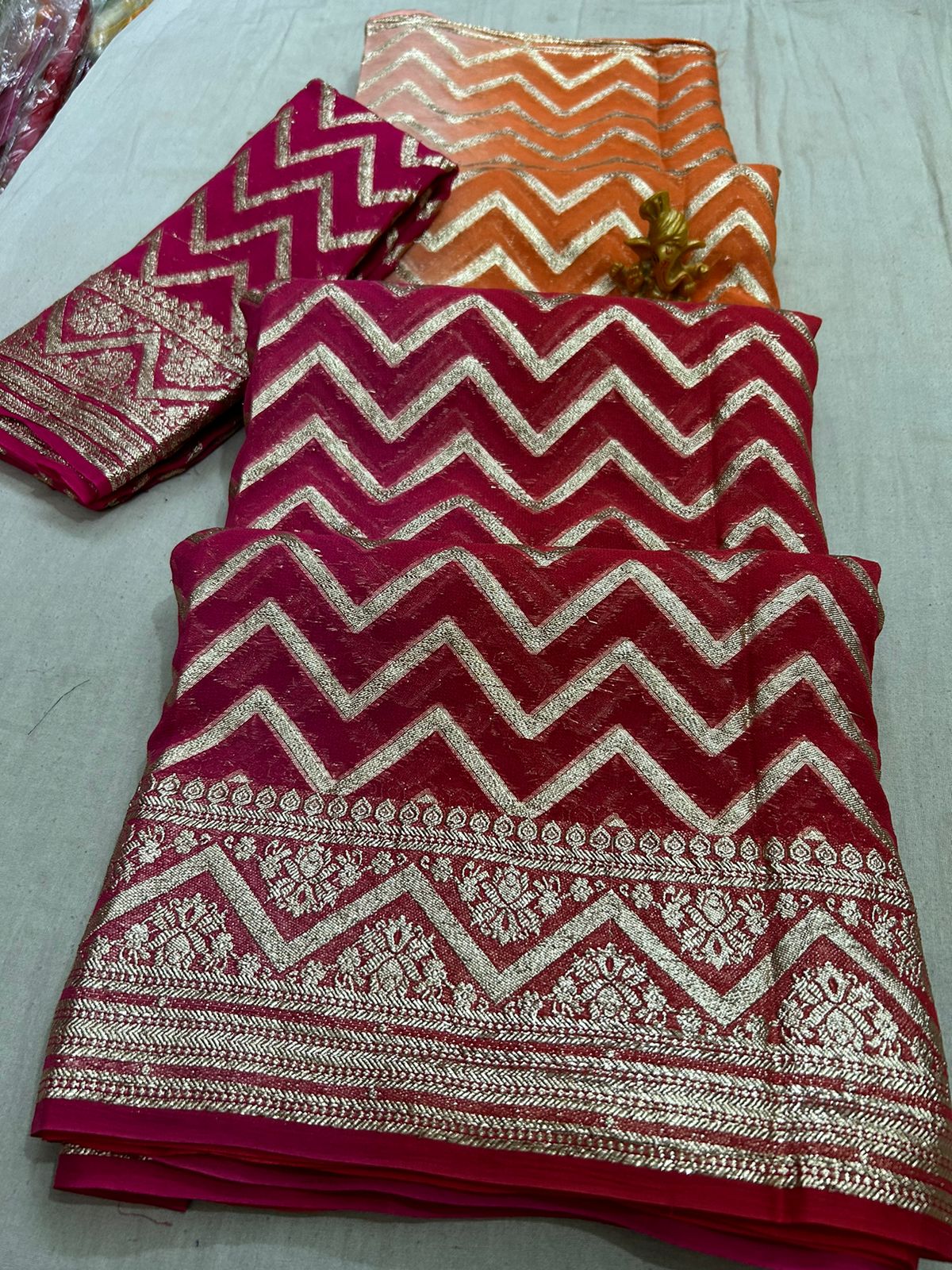 Pure Georgette Zari Saree