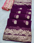 Pure Georgette Zari Saree