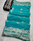 Pure Georgette Zari Saree