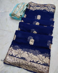 Pure Georgette Zari Saree