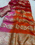 Pure Georgette Zari Saree