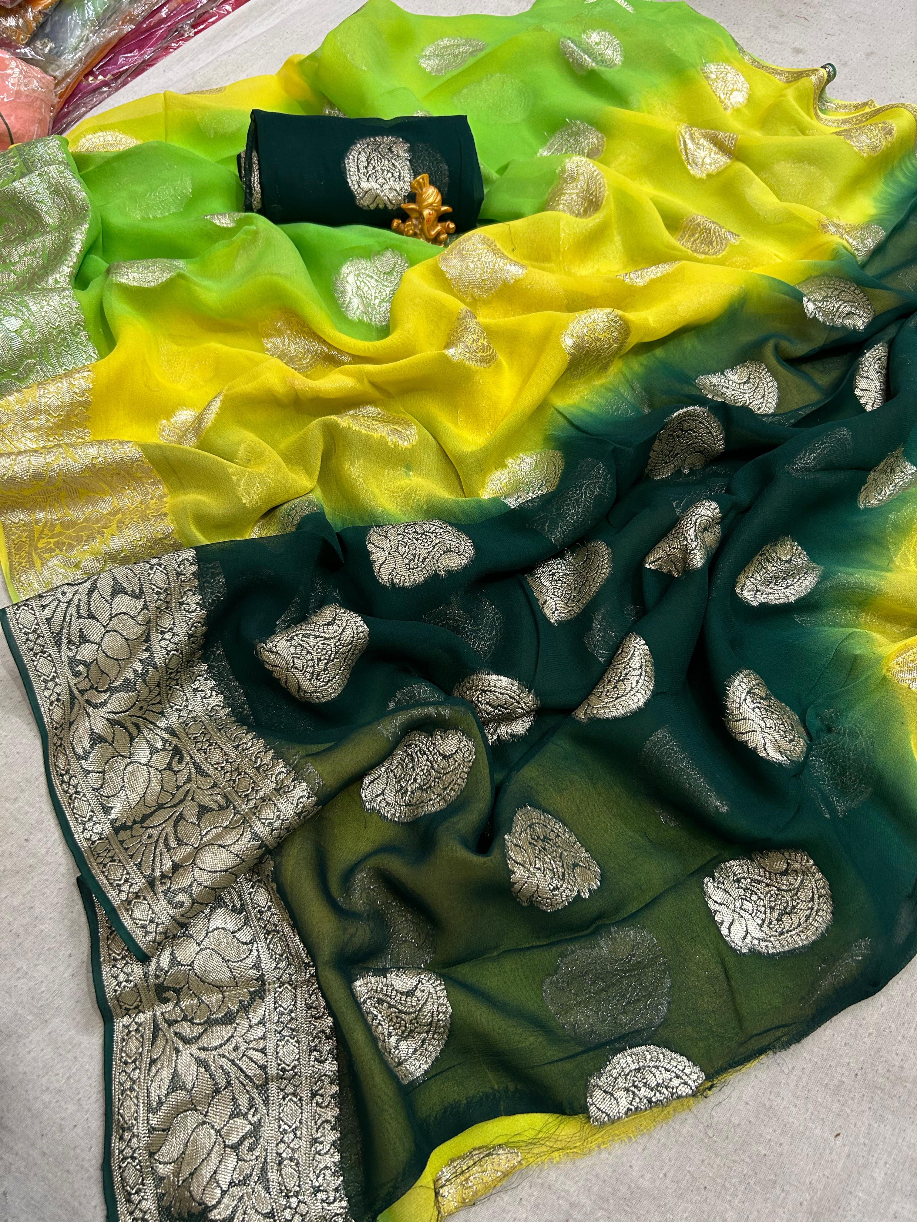 Pure Georgette Zari Saree