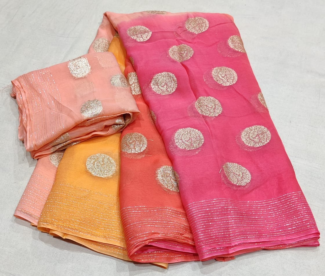 Pure Georgette Zari Saree