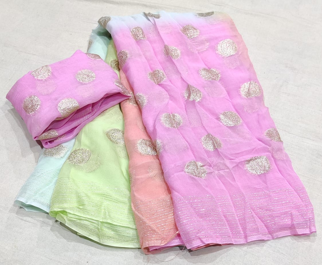 Pure Georgette Zari Saree