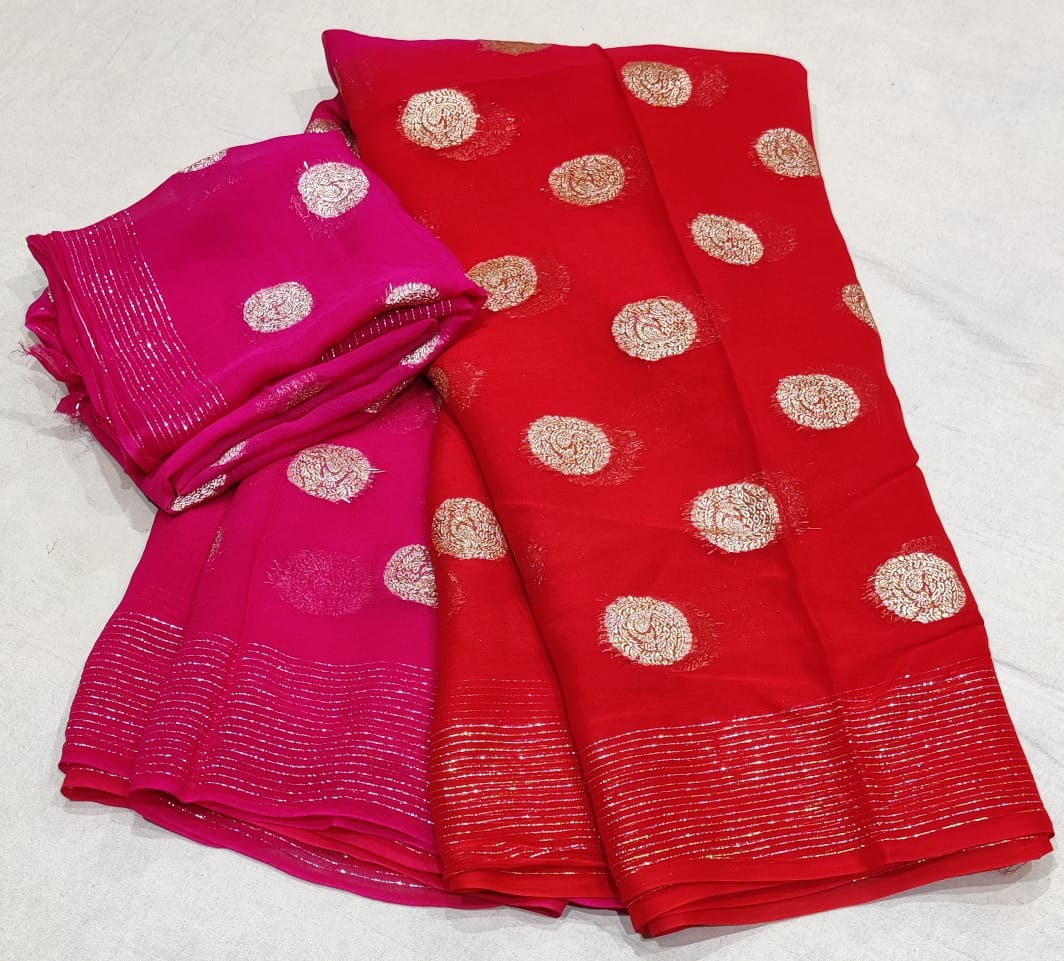 Pure Georgette Zari Saree