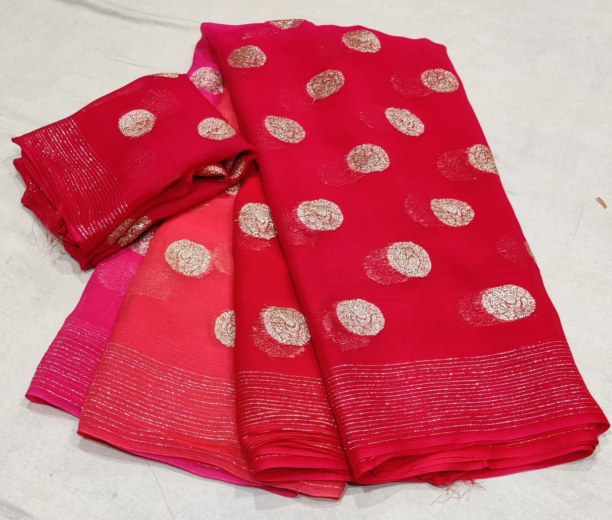 Pure Georgette Zari Saree