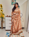 Digital printed Kashmiri silk saree