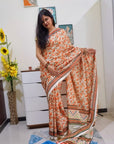 Digital printed Kashmiri silk saree