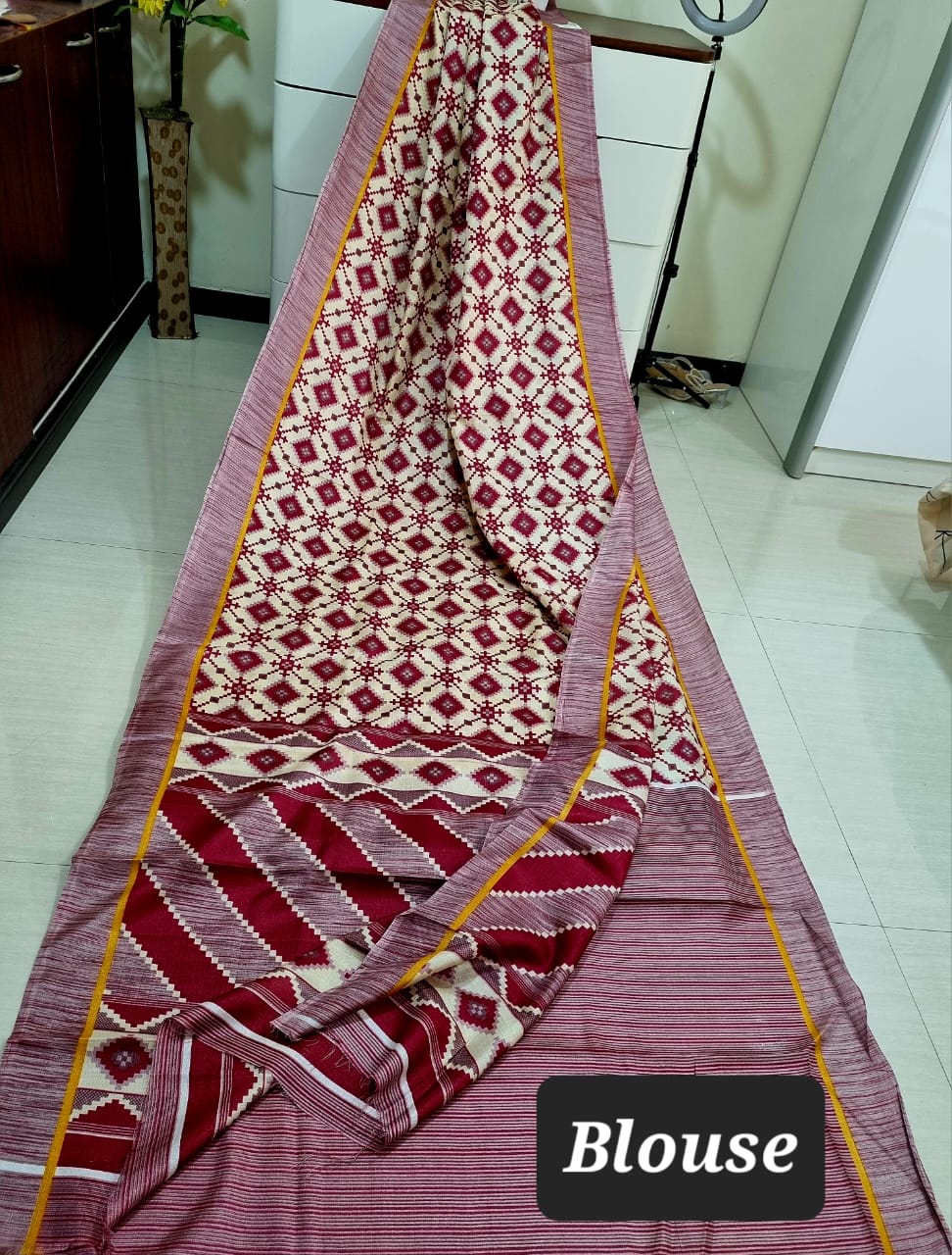 Digital printed Kashmiri silk saree