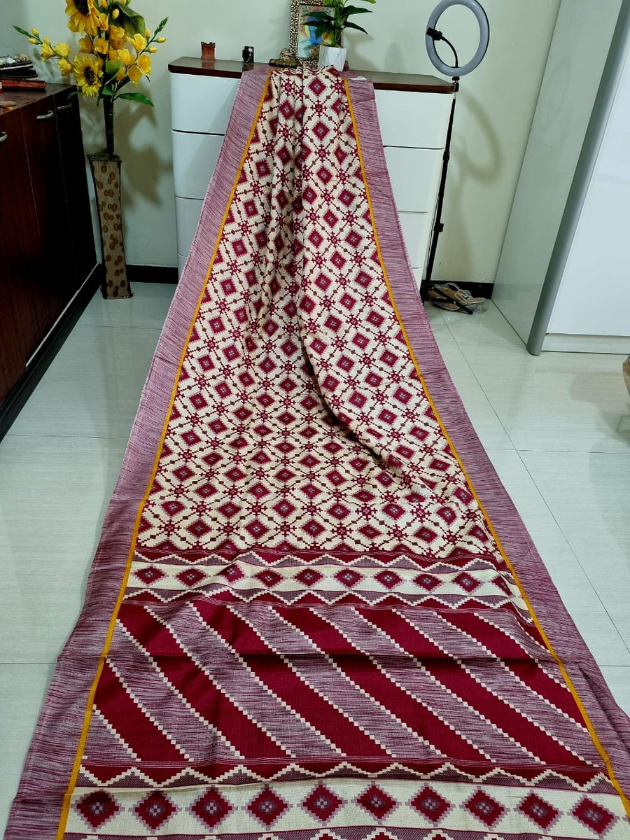 Digital printed Kashmiri silk saree