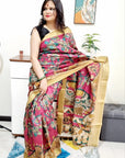 Kalamakari Print Chanderi silk saree