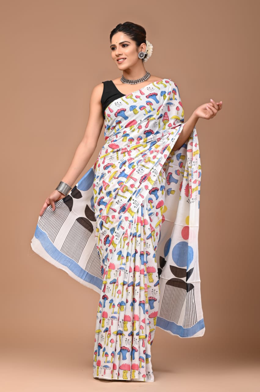 Handblock mulmul cotton