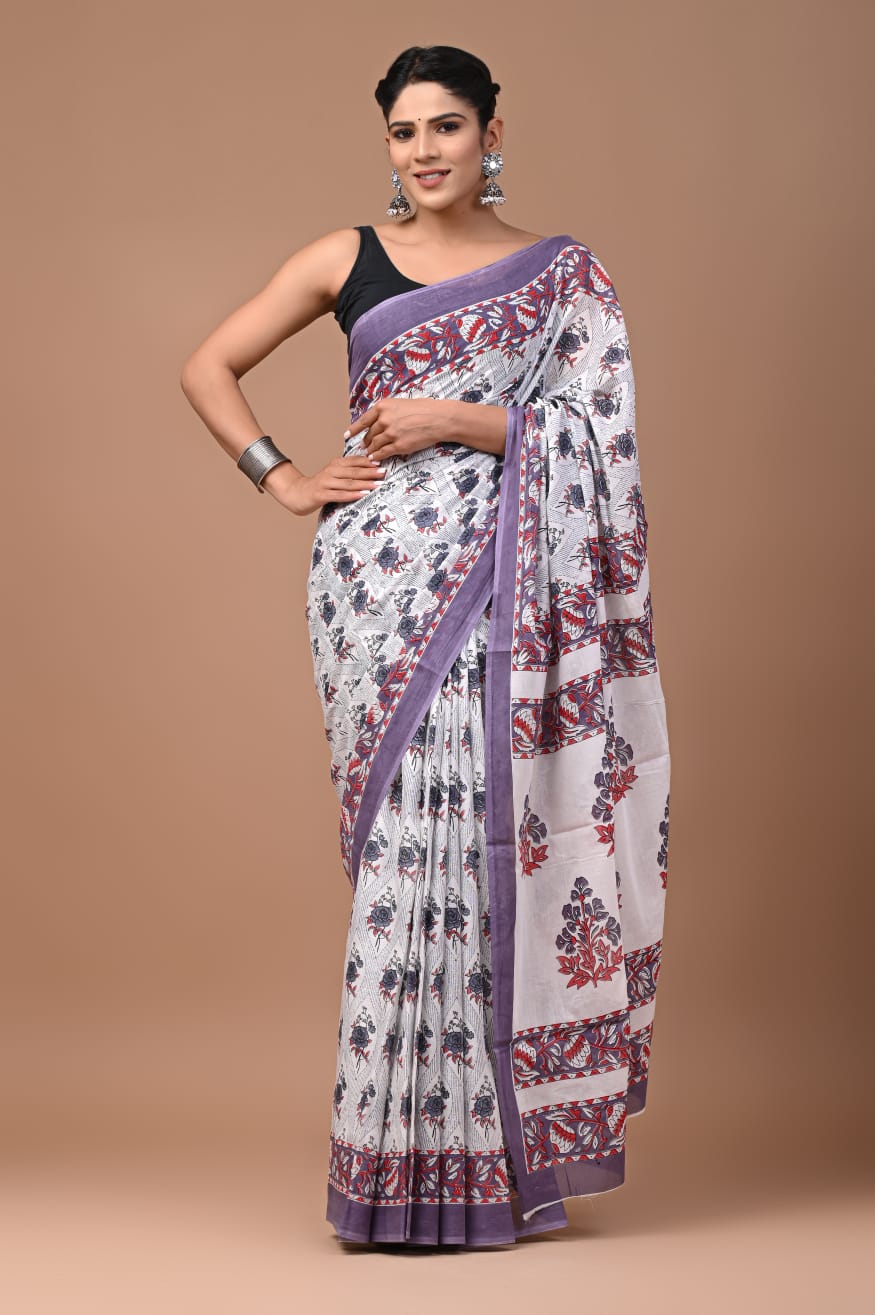 Handblock mulmul cotton