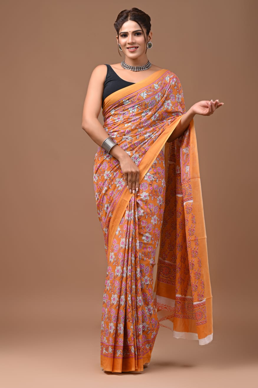 Handblock mulmul cotton