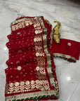 Multicolor bandhani saree