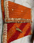 Multicolor bandhani saree