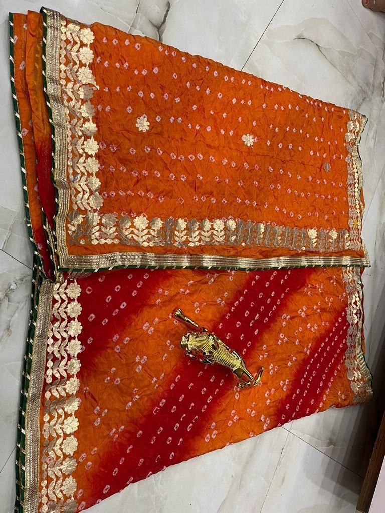 Multicolor bandhani saree