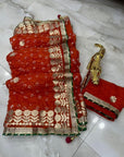 Multicolor bandhani saree