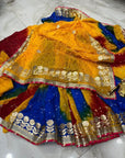 Multicolor bandhani saree