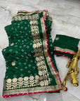 Multicolor bandhani saree