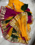 Multicolor bandhani saree