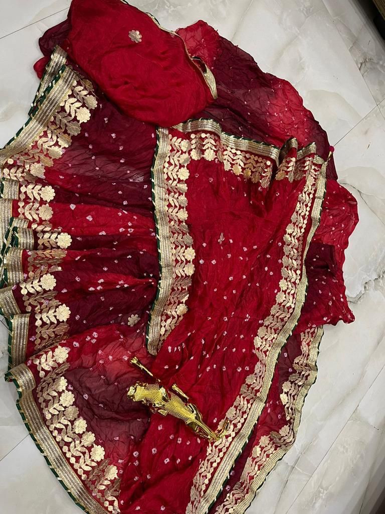 Multicolor bandhani saree