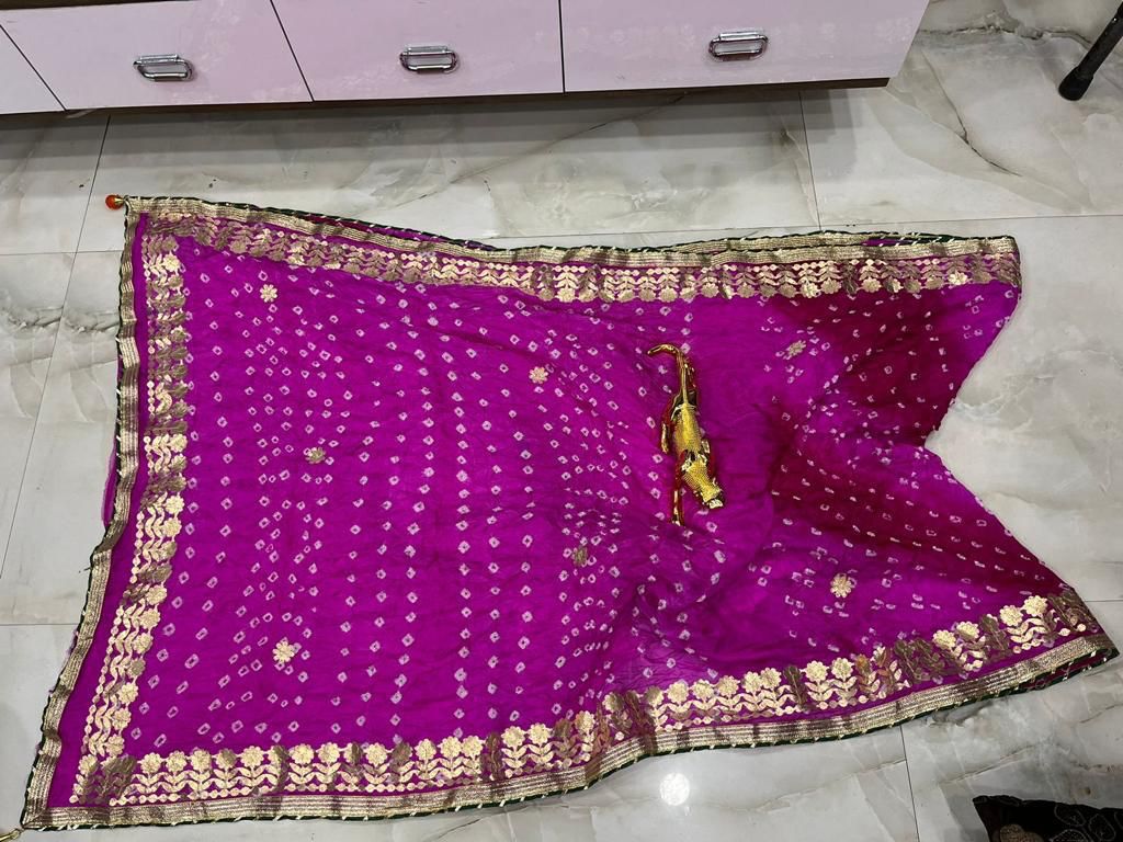 Multicolor bandhani saree