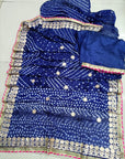 Multicolor bandhani saree