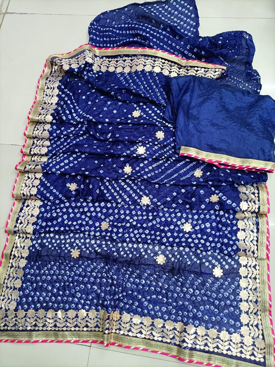 Multicolor bandhani saree