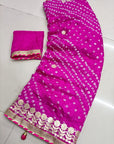 Multicolor bandhani saree