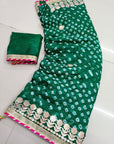 Multicolor bandhani saree