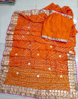 Multicolor bandhani saree